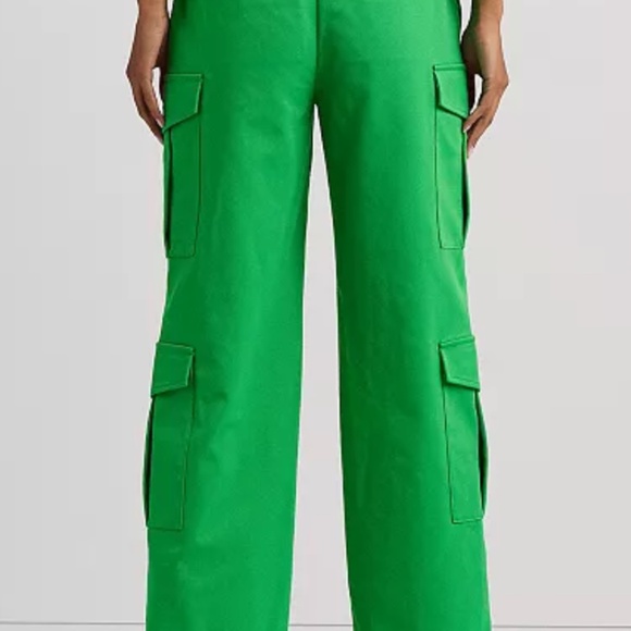 Lauren Ralph Lauren Green Cargo Pant  Sz 12 - Picture 2 of 5